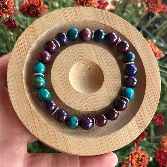 Handmade Jewelry - Handmade Galaxy Tigers Eyed Beaded Bracelet *